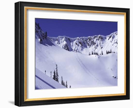 High Angle View of a Ski Slope-null-Framed Photographic Print