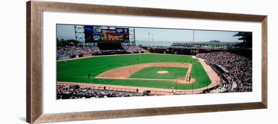 High Angle View of a Stadium, Pac Bell Stadium, San Francisco, California, USA-null-Framed Photographic Print