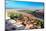 High angle view of Ait Ben Haddou, in the desert landscape at feet of Atlas Mountains-Roberto Moiola-Mounted Photographic Print