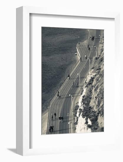 High angle view of beach front by Hilton Beach, Tel Aviv, Israel-null-Framed Photographic Print