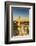 High angle view of Big Ben, the Palace of Westminster and Westminster Bridge at dusk, London, Engla-Fraser Hall-Framed Photographic Print