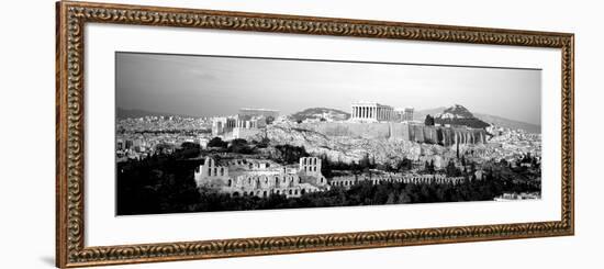 High Angle View of Buildings in a City, Acropolis, Athens, Greece-null-Framed Photographic Print