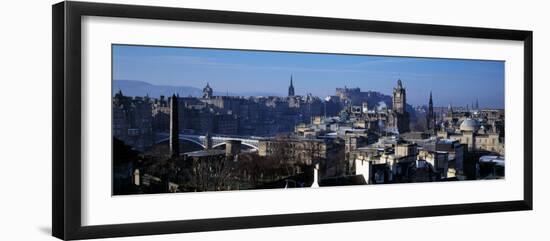 High Angle View of Buildings in a City, Edinburgh, Scotland-null-Framed Photographic Print