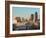 High Angle View of Buildings in a City, Locust Street, Des Moines, Iowa, USA-null-Framed Photographic Print