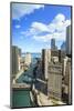 High Angle View of Chicago River and Lake Michigan, Chicago, Illinois, United States of America-Amanda Hall-Mounted Photographic Print