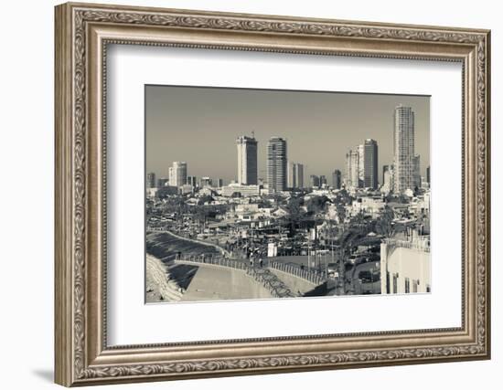 High angle view of city, Jaffa, Tel Aviv, Israel-null-Framed Photographic Print