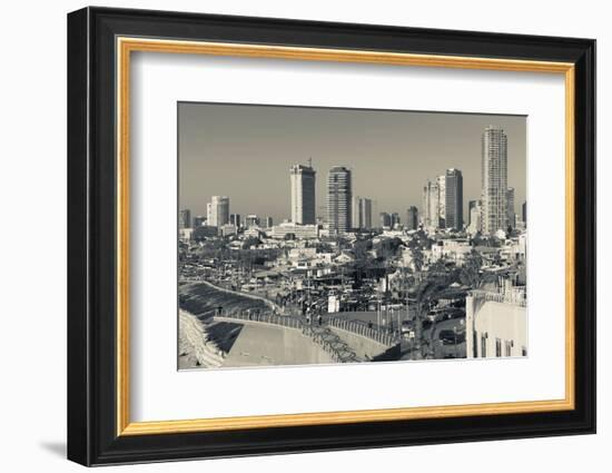 High angle view of city, Jaffa, Tel Aviv, Israel-null-Framed Photographic Print