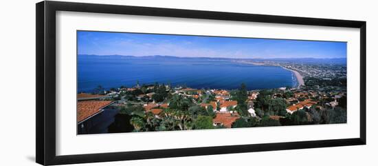 High angle view of city, Morro Bay, San Luis Obispo County, California, USA-null-Framed Photographic Print