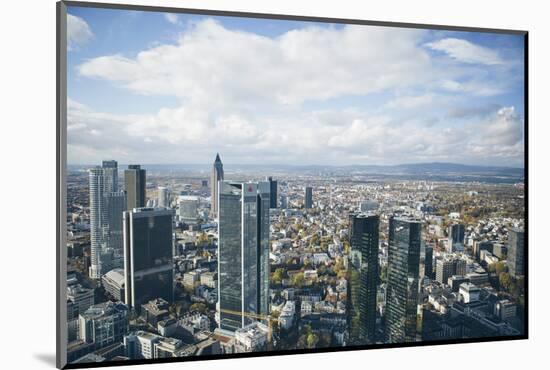 High Angle View of Financial Centre, Frankfurt-Am-Main, Hesse, Germany, Europe-Mark Doherty-Mounted Photographic Print