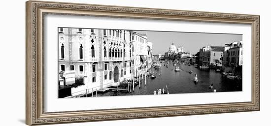 High Angle View of Gondolas in a Canal, Grand Canal, Venice, Italy-null-Framed Photographic Print