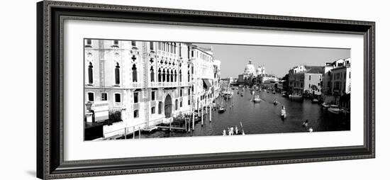 High Angle View of Gondolas in a Canal, Grand Canal, Venice, Italy-null-Framed Photographic Print