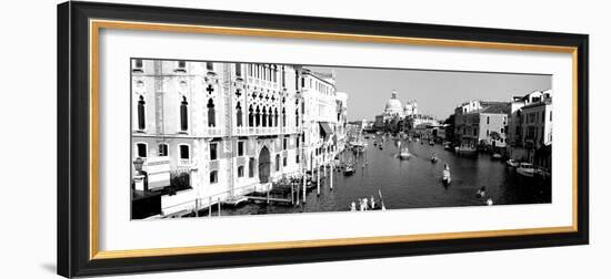 High Angle View of Gondolas in a Canal, Grand Canal, Venice, Italy-null-Framed Photographic Print