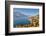 High angle view of Lake Como from Castle Vezio with Varenna and Gittana, Lombardy, Italy-Simon Montgomery-Framed Photographic Print