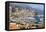 High Angle View of Monaco and Harbour, Monaco, Mediterranean, Europe-Amanda Hall-Framed Premier Image Canvas