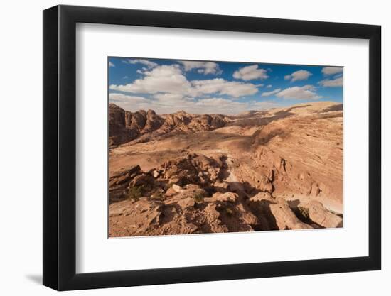 High Angle View of Petra Valley, Ancient Nabatean City of Petra, Wadi Musa, Ma'an Governorate, J...-null-Framed Photographic Print