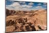 High Angle View of Petra Valley, Ancient Nabatean City of Petra, Wadi Musa, Ma'an Governorate, J...-null-Mounted Photographic Print