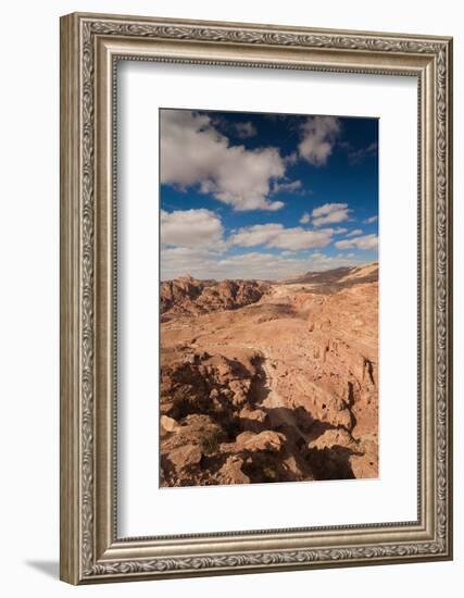 High Angle View of Petra Valley, Ancient Nabatean City of Petra, Wadi Musa, Ma'an Governorate, J...-null-Framed Photographic Print