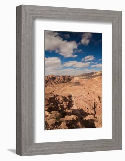 High Angle View of Petra Valley, Ancient Nabatean City of Petra, Wadi Musa, Ma'an Governorate, J...-null-Framed Photographic Print