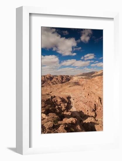 High Angle View of Petra Valley, Ancient Nabatean City of Petra, Wadi Musa, Ma'an Governorate, J...-null-Framed Photographic Print