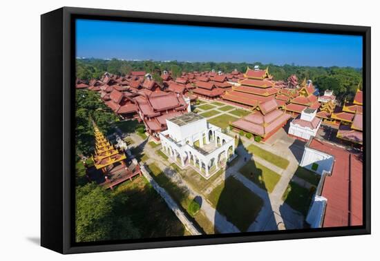 High angle view of Royal Palace, Mandalay, Myanmar (Burma)-Jan Miracky-Framed Premier Image Canvas