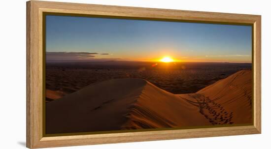 High angle view of Sahara Desert, Morocco-null-Framed Premier Image Canvas