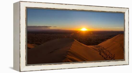 High angle view of Sahara Desert, Morocco-null-Framed Premier Image Canvas