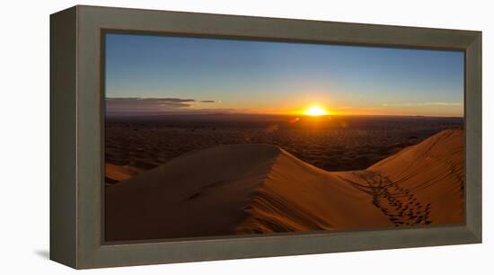 High angle view of Sahara Desert, Morocco-null-Framed Premier Image Canvas