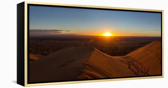 High angle view of Sahara Desert, Morocco-null-Framed Premier Image Canvas