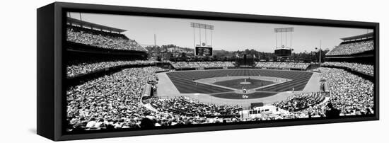 High Angle View of Spectators Watching a Baseball Match, Dodgers Vs. Yankees, Dodger Stadium-null-Framed Premier Image Canvas