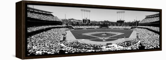 High Angle View of Spectators Watching a Baseball Match, Dodgers Vs. Yankees, Dodger Stadium-null-Framed Premier Image Canvas