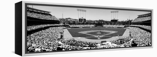 High Angle View of Spectators Watching a Baseball Match, Dodgers Vs. Yankees, Dodger Stadium-null-Framed Premier Image Canvas