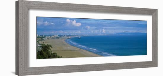 High Angle View of the Beach, Santa Monica, California, USA-null-Framed Photographic Print