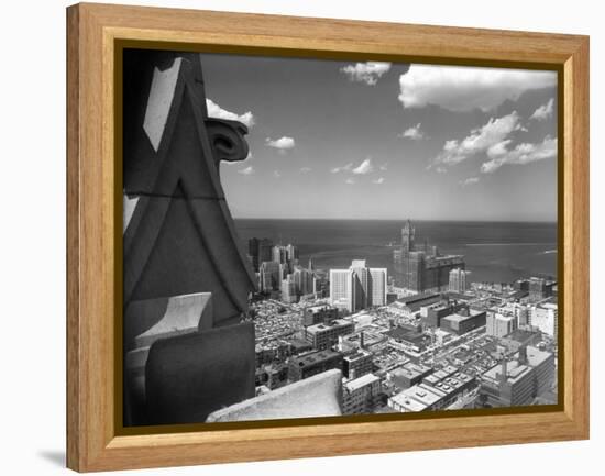 High Angle View of the East Side of Downtown Chicago, Ca. 1930.-Kirn Vintage Stock-Framed Premier Image Canvas