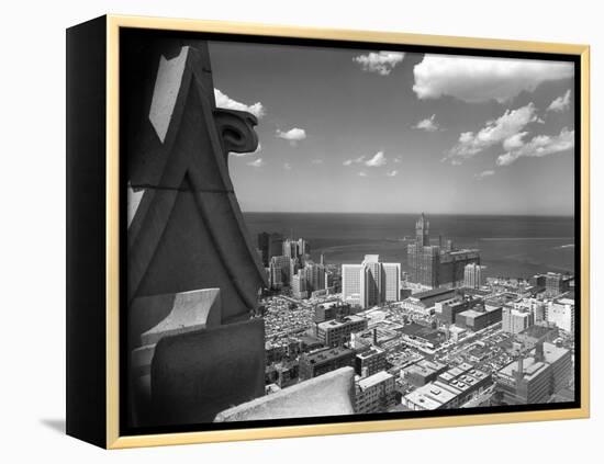 High Angle View of the East Side of Downtown Chicago, Ca. 1930.-Kirn Vintage Stock-Framed Premier Image Canvas