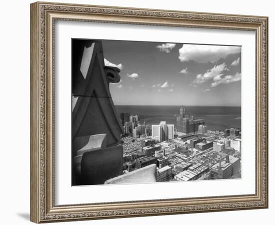 High Angle View of the East Side of Downtown Chicago, Ca. 1930.-Kirn Vintage Stock-Framed Photographic Print