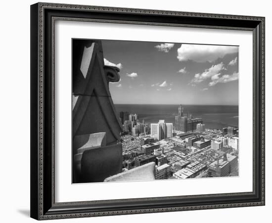 High Angle View of the East Side of Downtown Chicago, Ca. 1930.-Kirn Vintage Stock-Framed Photographic Print