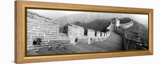 High Angle View of the Great Wall of China, Mutianyu, China-null-Framed Premier Image Canvas