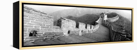 High Angle View of the Great Wall of China, Mutianyu, China-null-Framed Premier Image Canvas