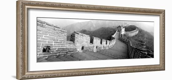 High Angle View of the Great Wall of China, Mutianyu, China-null-Framed Photographic Print