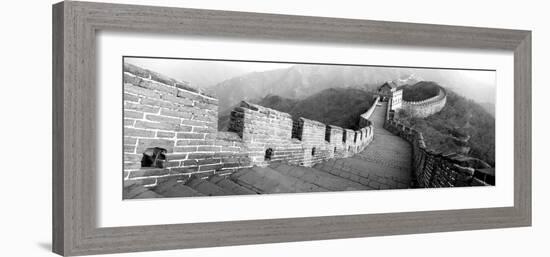 High Angle View of the Great Wall of China, Mutianyu, China-null-Framed Photographic Print