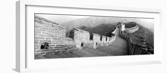 High Angle View of the Great Wall of China, Mutianyu, China-null-Framed Photographic Print