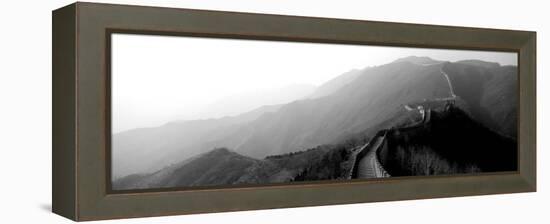 High Angle View of the Great Wall of China, Mutianyu, China-null-Framed Premier Image Canvas
