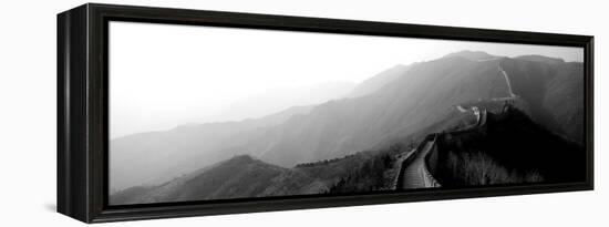 High Angle View of the Great Wall of China, Mutianyu, China-null-Framed Premier Image Canvas