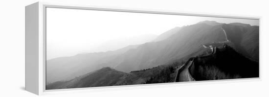 High Angle View of the Great Wall of China, Mutianyu, China-null-Framed Premier Image Canvas