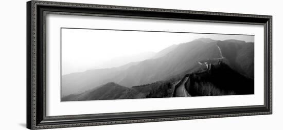 High Angle View of the Great Wall of China, Mutianyu, China-null-Framed Photographic Print