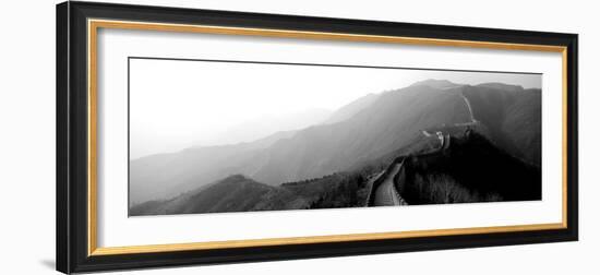 High Angle View of the Great Wall of China, Mutianyu, China-null-Framed Photographic Print