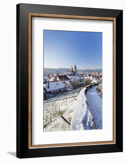 High Angle View of the Old Town of Esslingen in Winter, Baden Wurttemberg, Germany, Europe-Markus Lange-Framed Photographic Print