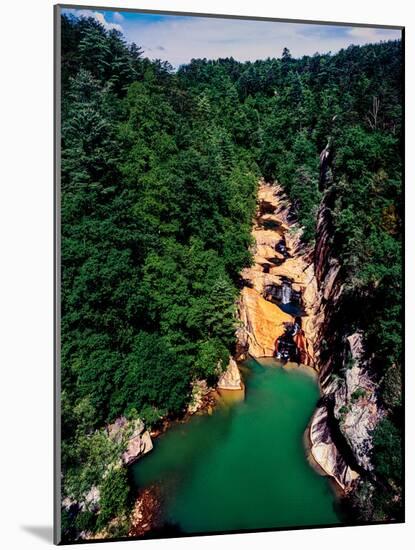 High angle view of the Tallulah Gorge, Tallulah River, Tallulah Gorge State Park, North Georgia...-null-Mounted Photographic Print