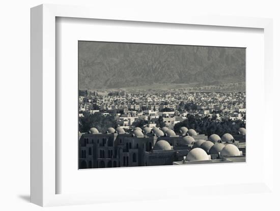 High angle view of town, Aqaba, Jordan-null-Framed Photographic Print