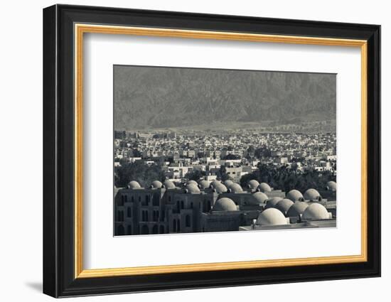 High angle view of town, Aqaba, Jordan-null-Framed Photographic Print